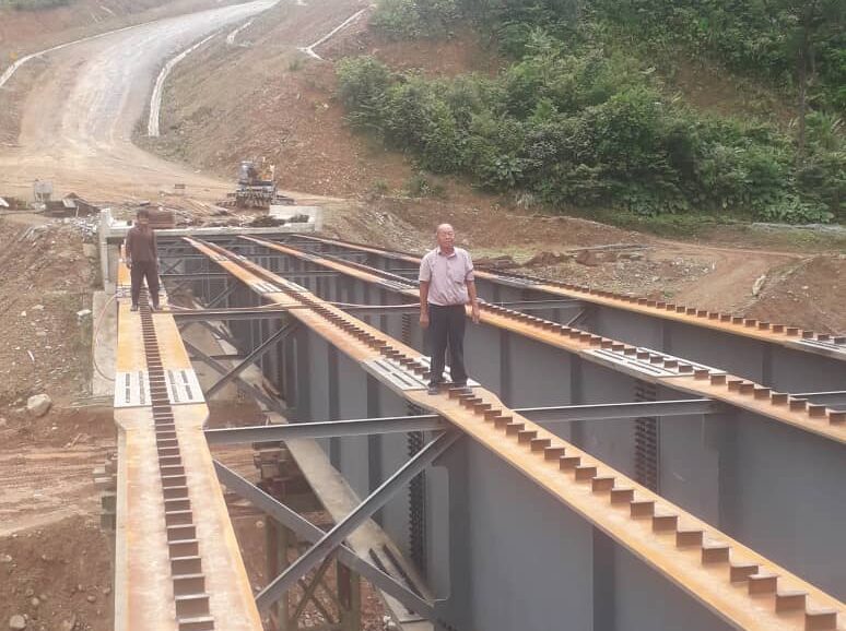 Tambunan 110m span steel bridge (7)
